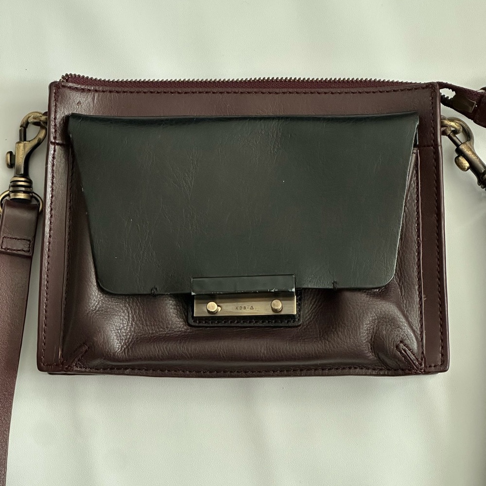 Kelsi Dagger Brooklyn Black and Eggplant Purple Crossbody Bag